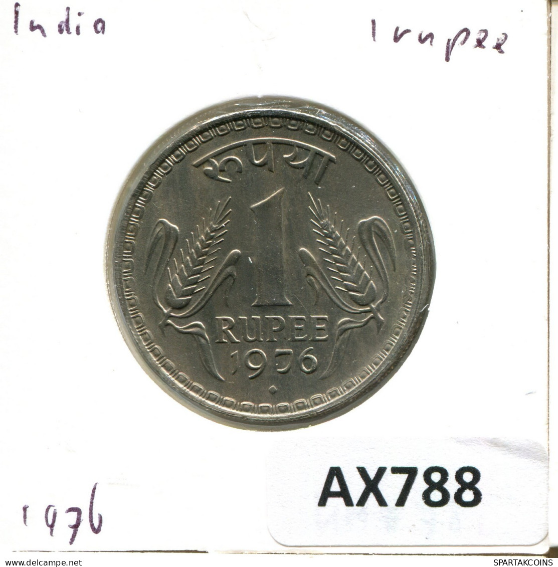 1 RUPEE 1976 INDIA Moneda #AX788.E.A - India