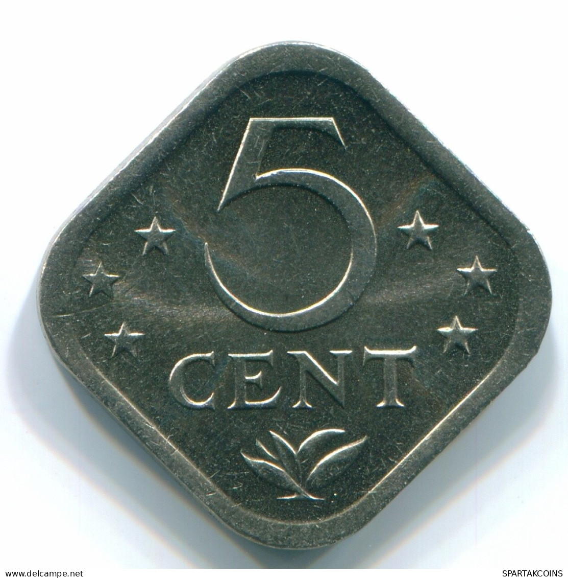 5 CENTS 1980 NETHERLANDS ANTILLES Nickel Colonial Coin #S12305.U.A - Antilles Néerlandaises