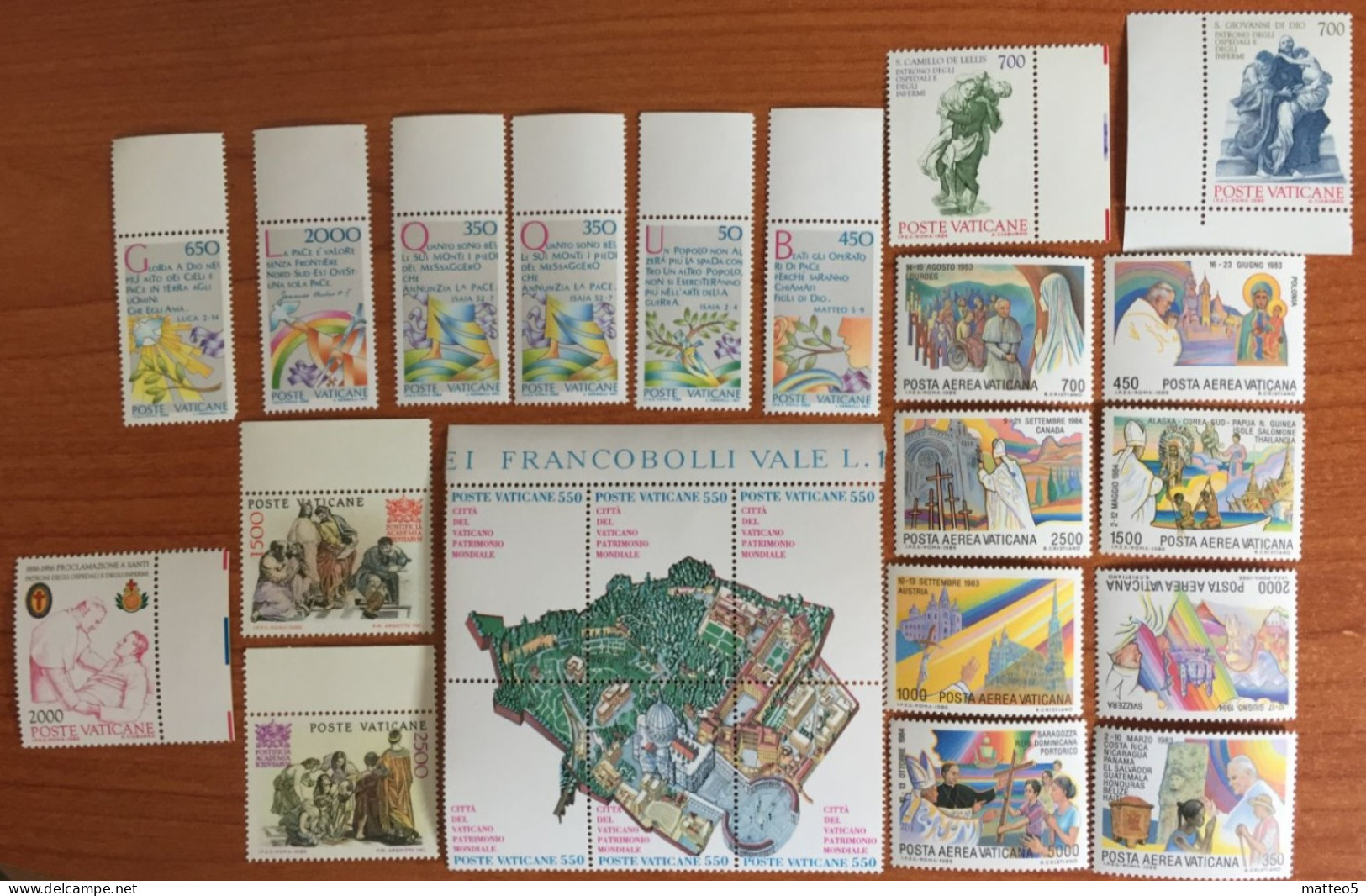 1986 - Vaticano - Serie Annata Completa Più Città Del Vaticano- 18 + 6 Valori  - Nuovo - Unused Stamps