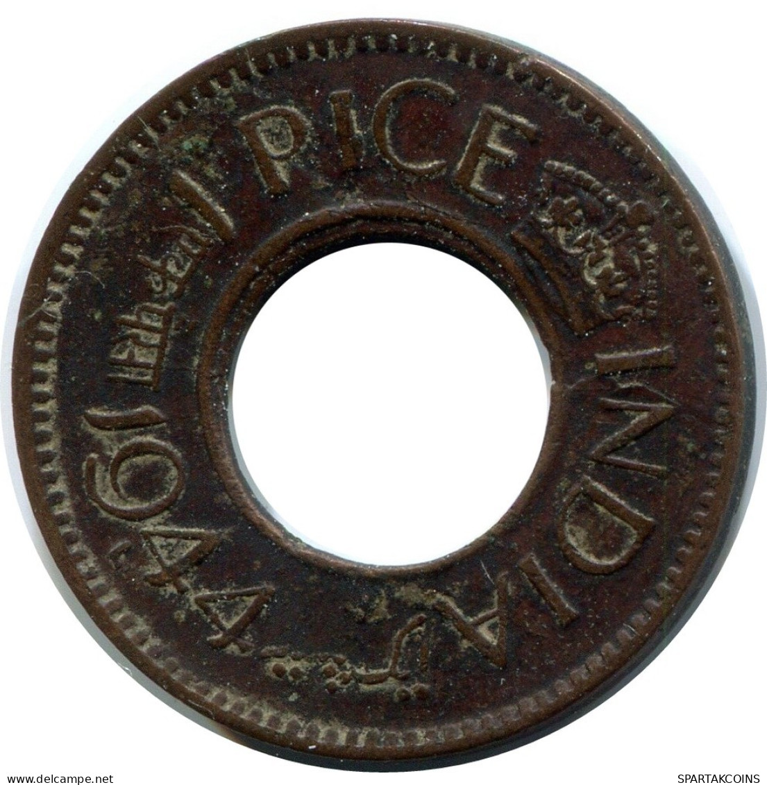 1 PICE 1944 INDIA Moneda #AY947.E.A - Indien