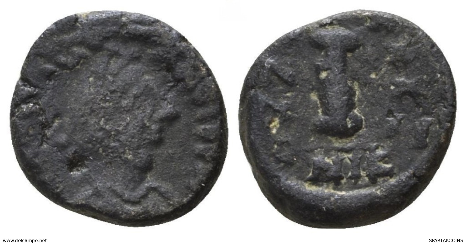 Justinianus Decanummium Cross Kreuz 3.17g/14mm #ANT1070.7.E.A - Byzantinische Münzen