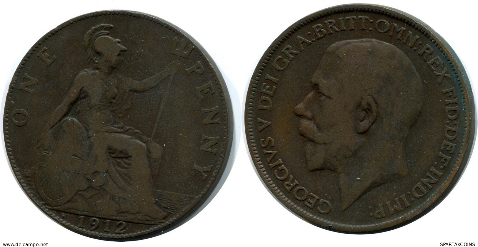 PENNY 1912 UK GROßBRITANNIEN GREAT BRITAIN Münze #AZ814.D.A - D. 1 Penny