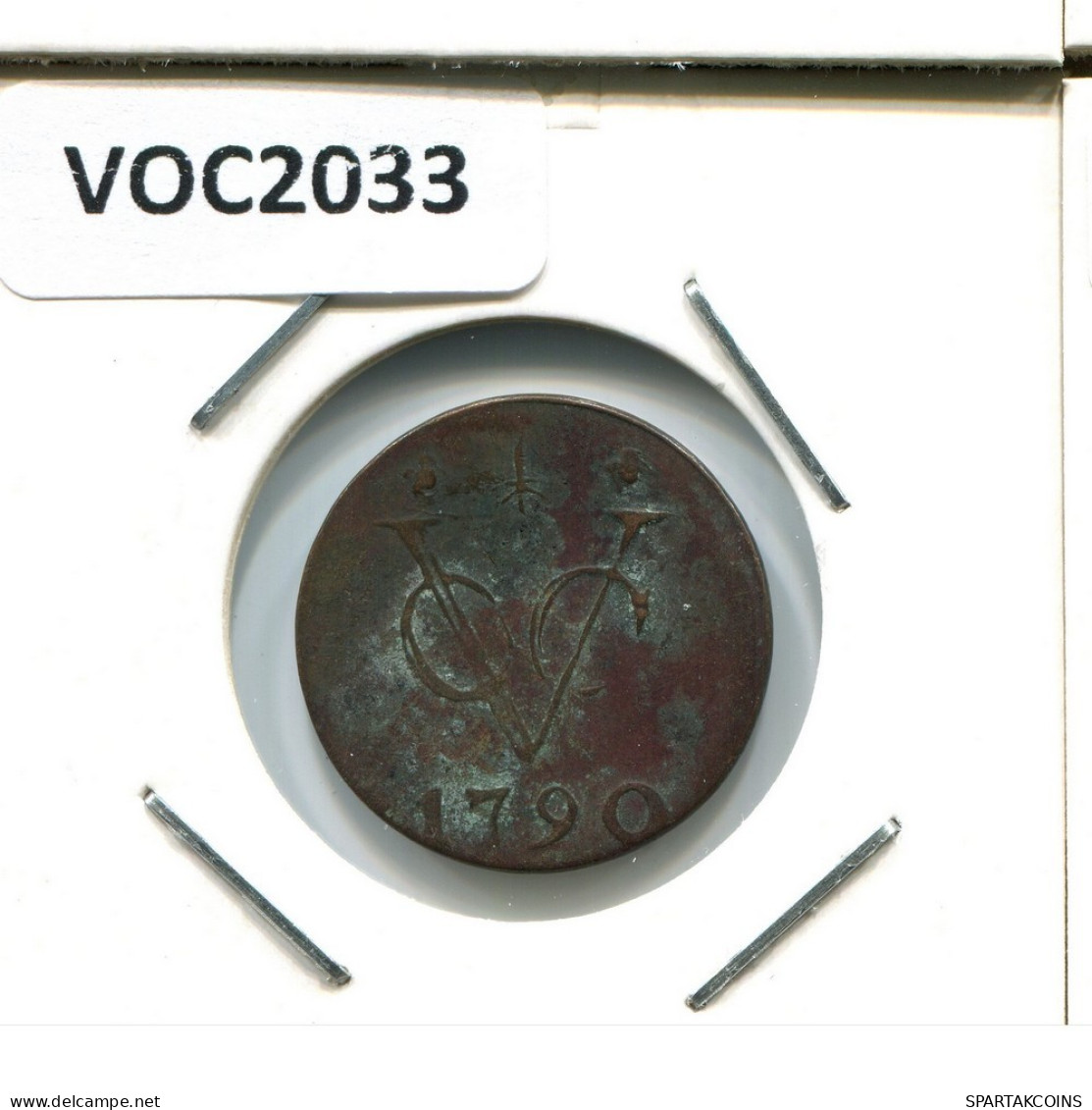 1790 GELDERLAND VOC DUIT NIEDERLANDE OSTINDIEN Koloniale Münze #VOC2033.10.D.A - Indes Néerlandaises