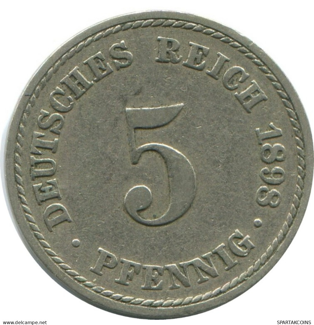 5 PFENNIG 1898 A ALEMANIA Moneda GERMANY #AE677.E.A - 5 Pfennig