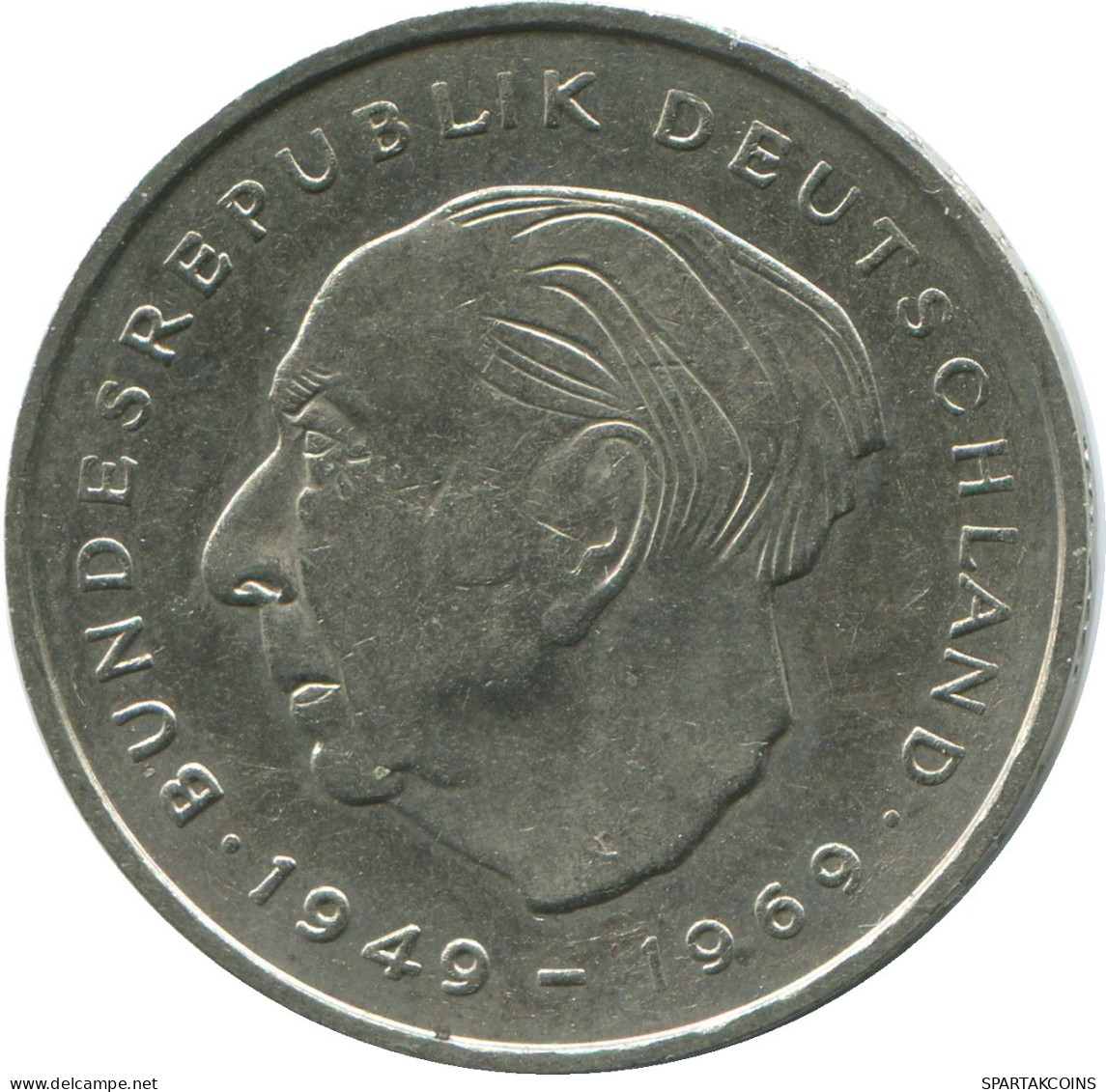 2 DM 1975 J WEST & UNIFIED GERMANY Coin #DE10375.5.U.A - 2 Mark