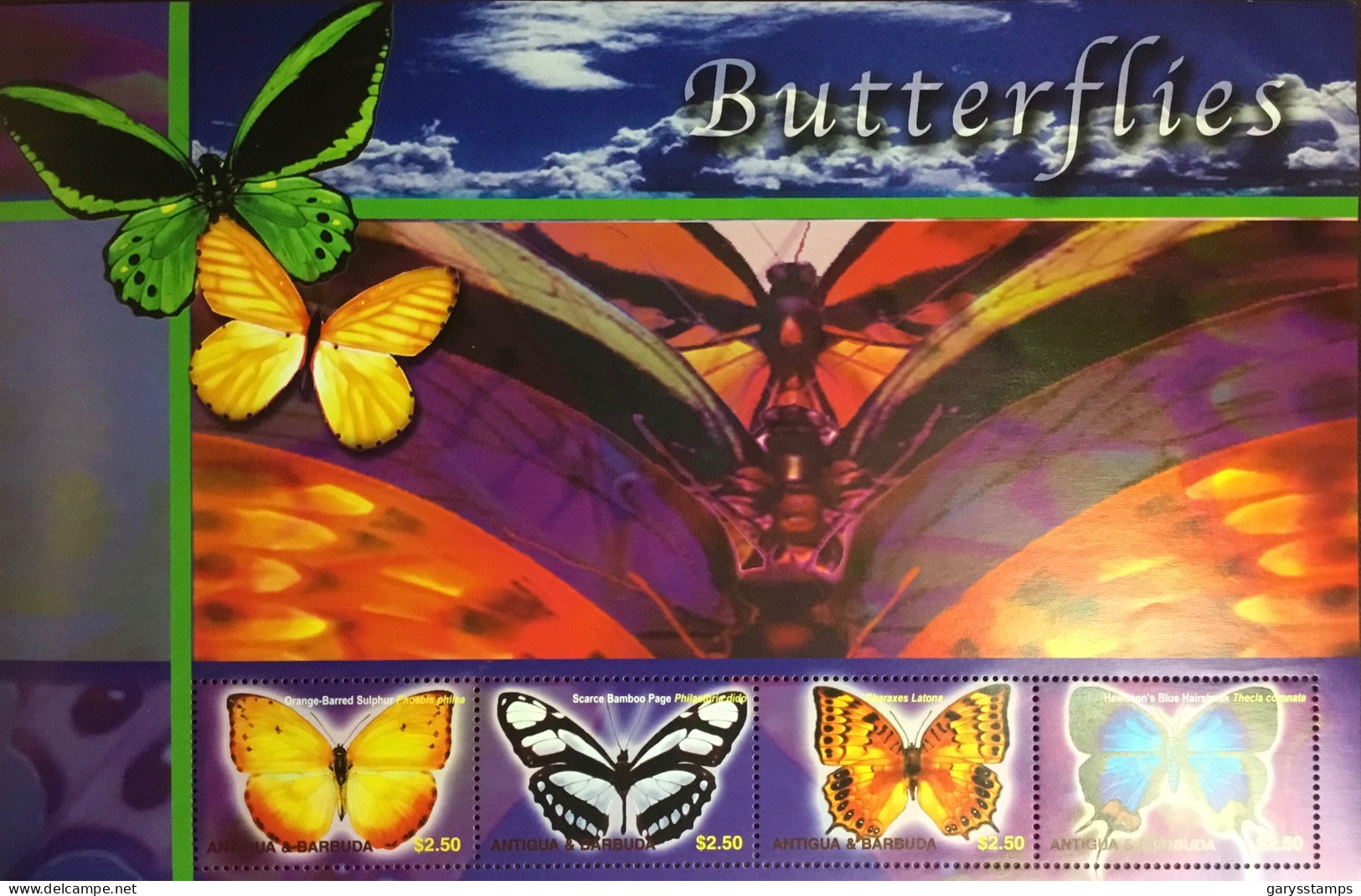 Antigua 2003 Butterflies Sheetlet MNH - Farfalle