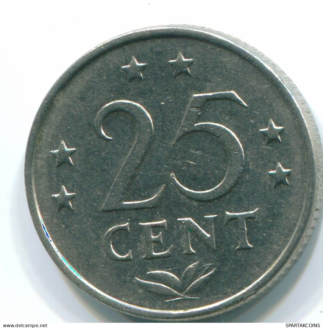 25 CENTS 1971 ANTILLAS NEERLANDESAS Nickel Colonial Moneda #S11574.E.A - Antilles Néerlandaises