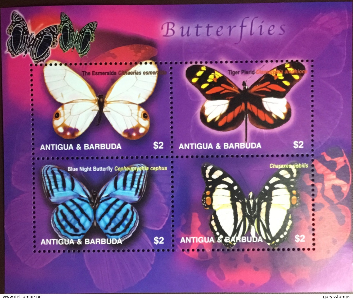 Antigua 2003 Butterflies Sheetlet MNH - Schmetterlinge