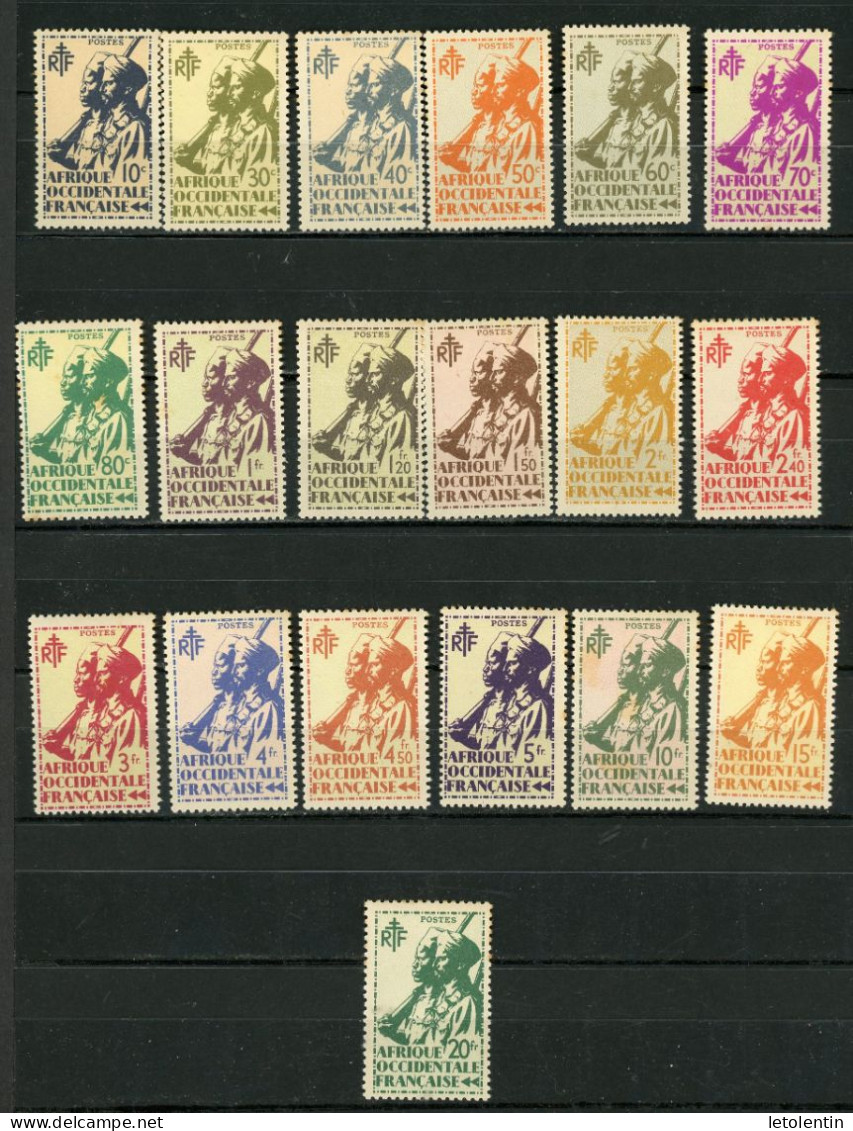 AOF (RF) - TIRAILLEURS SENEGALAIS -  N° Yt 4/22 ** !! - Unused Stamps
