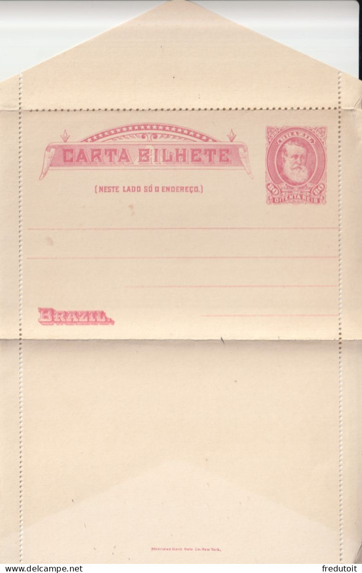 BRESIL - Entiers Postaux - Carte Lettre : 80 Reis - Postal Stationery