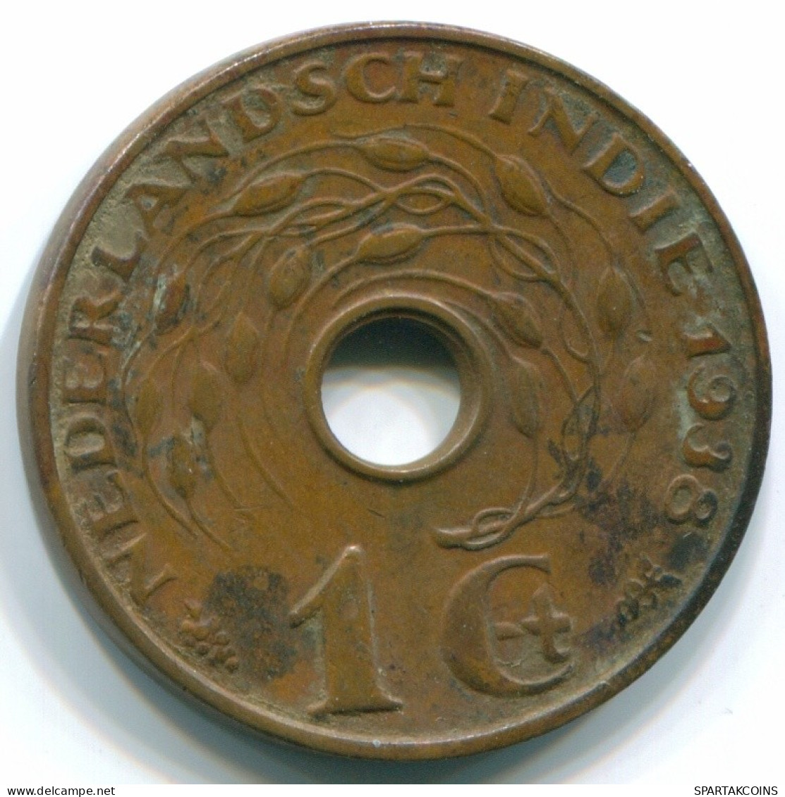 1 CENT 1938 INDIAS ORIENTALES DE LOS PAÍSES BAJOS INDONESIA Bronze #S10272.E.A - Indes Néerlandaises