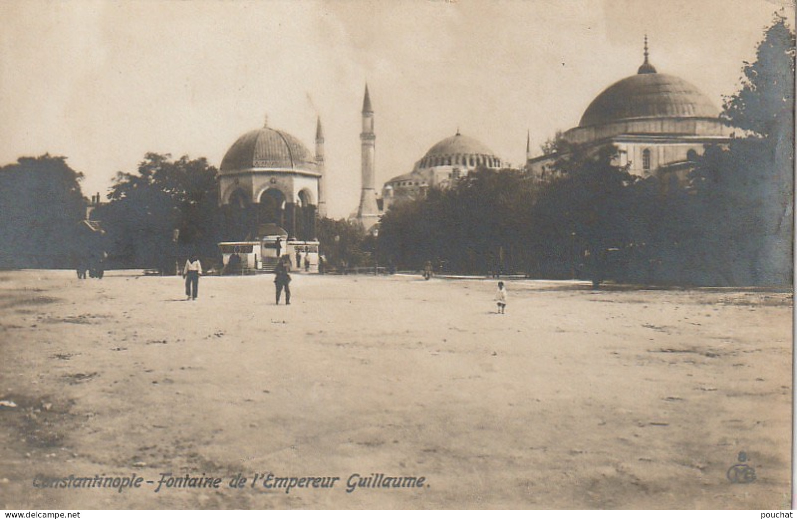 NE 11- TURQUIE - CONSTANTINOPLE - FONTAINE DE L' EMPEREUR GUILLAUME - CARTE PHOTO - 2 SCANS - Turquia