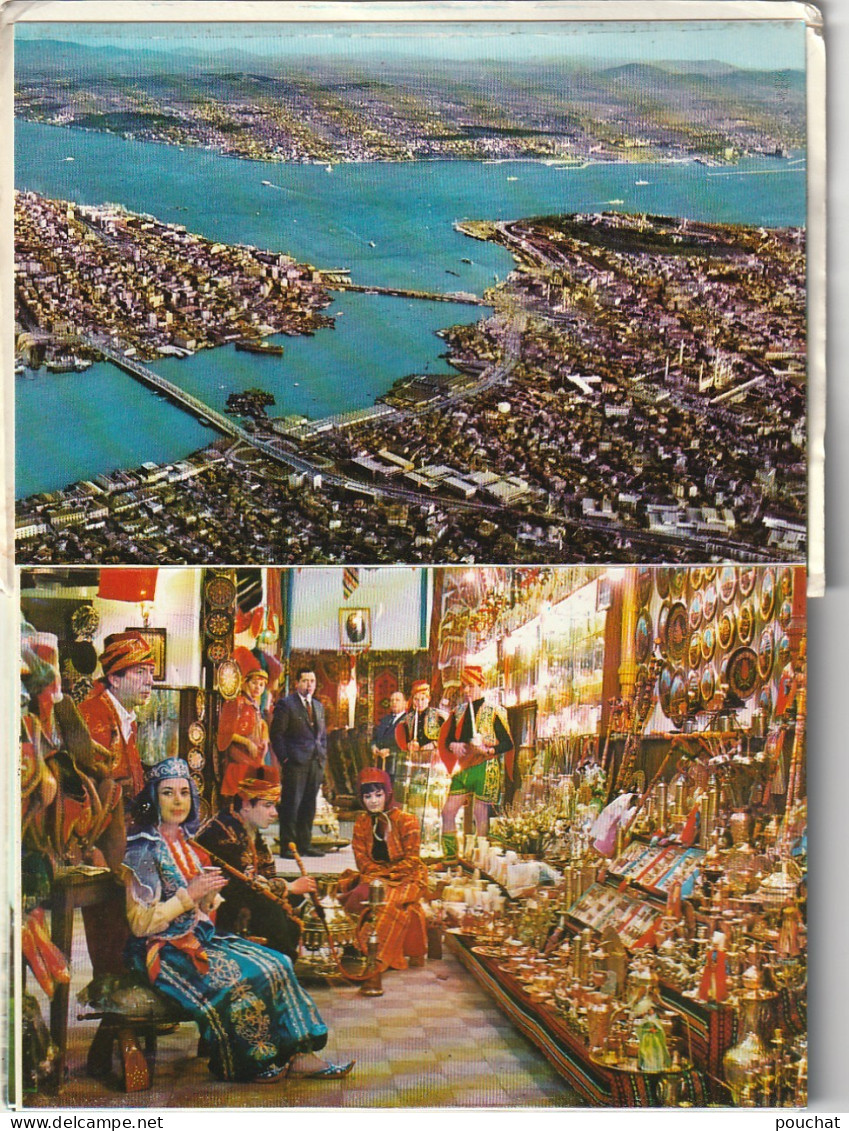 NE 11- TURQUIE - DEPLIANT DE 12 VUES COULEURS D' ISTANBUL - 8 SCANS - Turkey