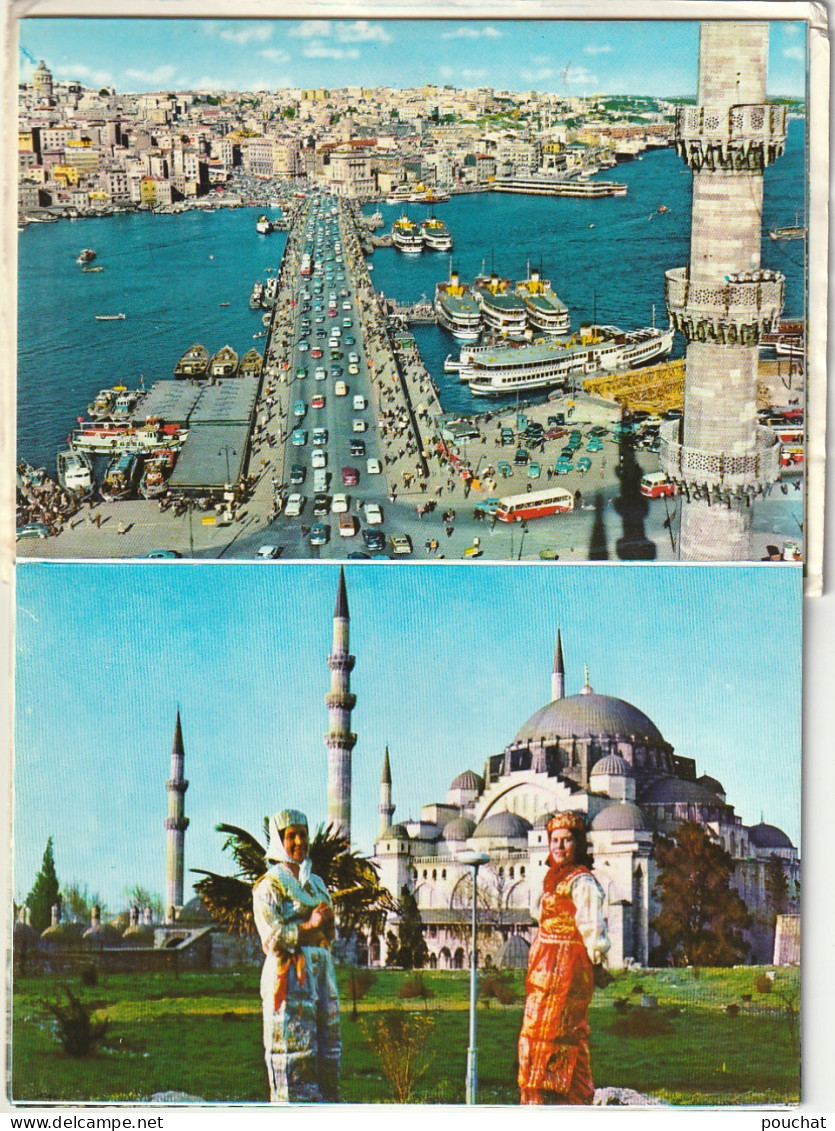 NE 11- TURQUIE - DEPLIANT DE 12 VUES COULEURS D' ISTANBUL - 8 SCANS - Turkey