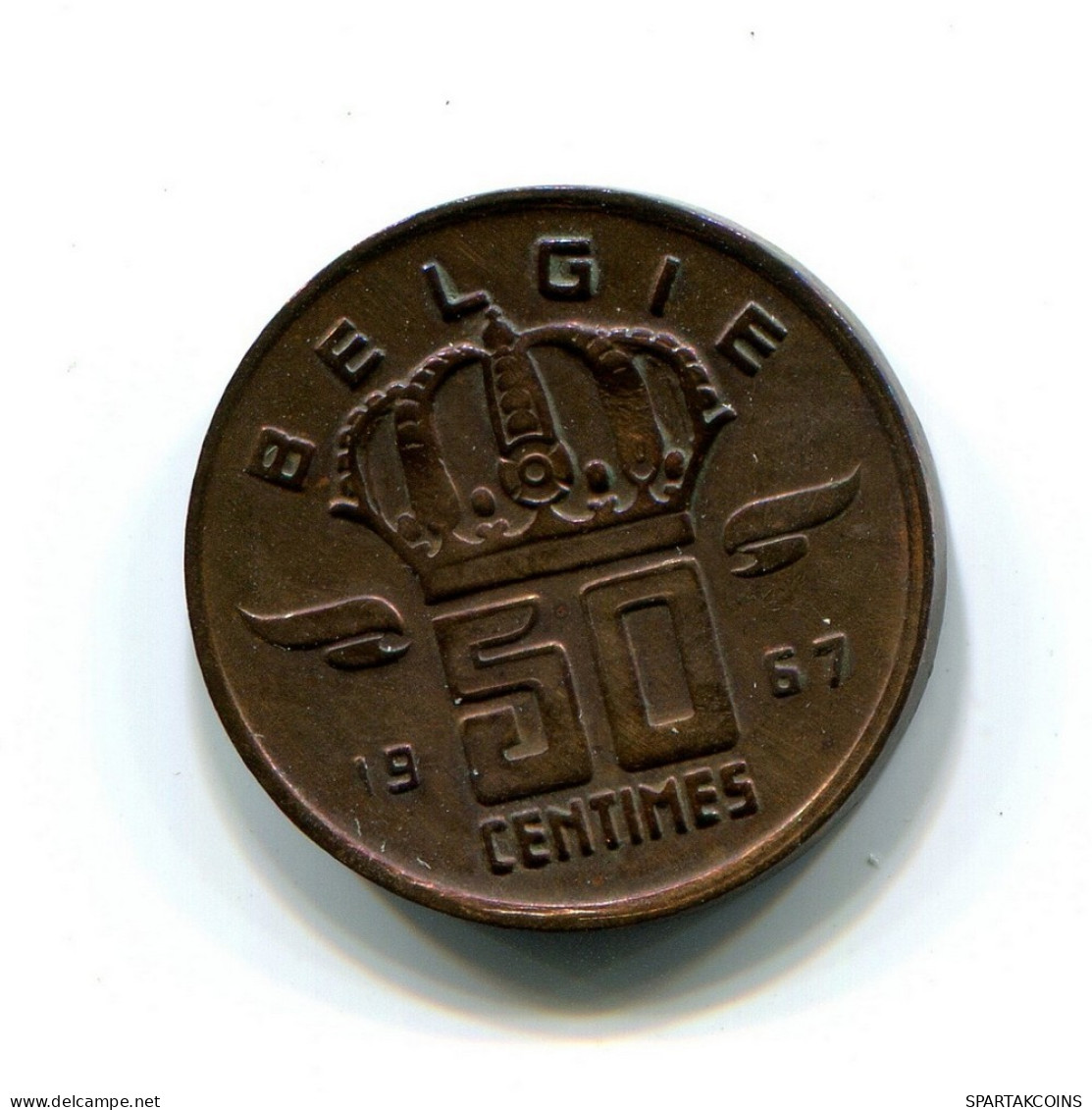 50 CENTIMES 1967 DUTCH Text BÉLGICA BELGIUM Moneda #BB384.E.A - 50 Cent