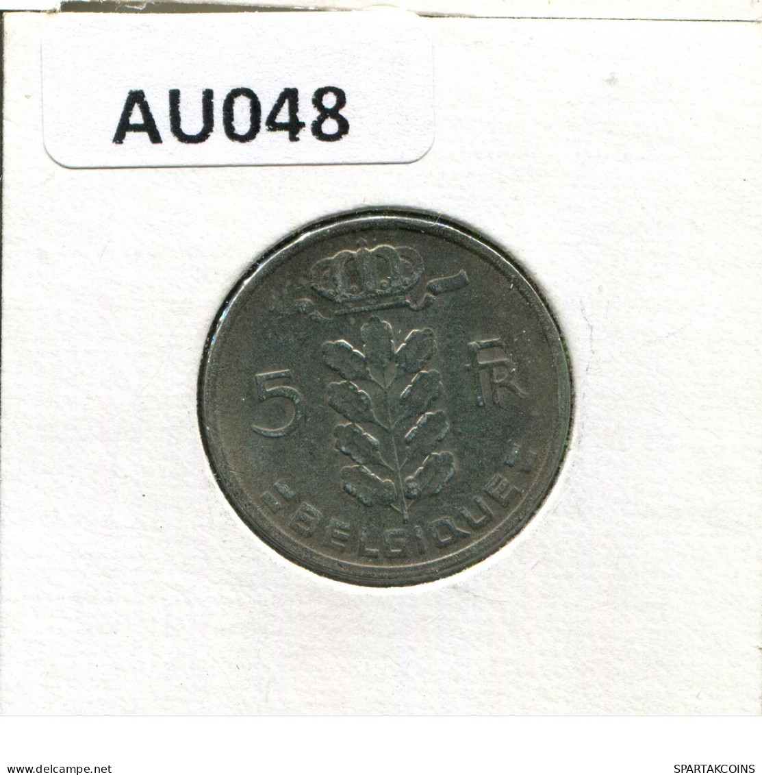 5 FRANCS 1968 FRENCH Text BELGIQUE BELGIUM Pièce #AU048.F.A - 5 Francs