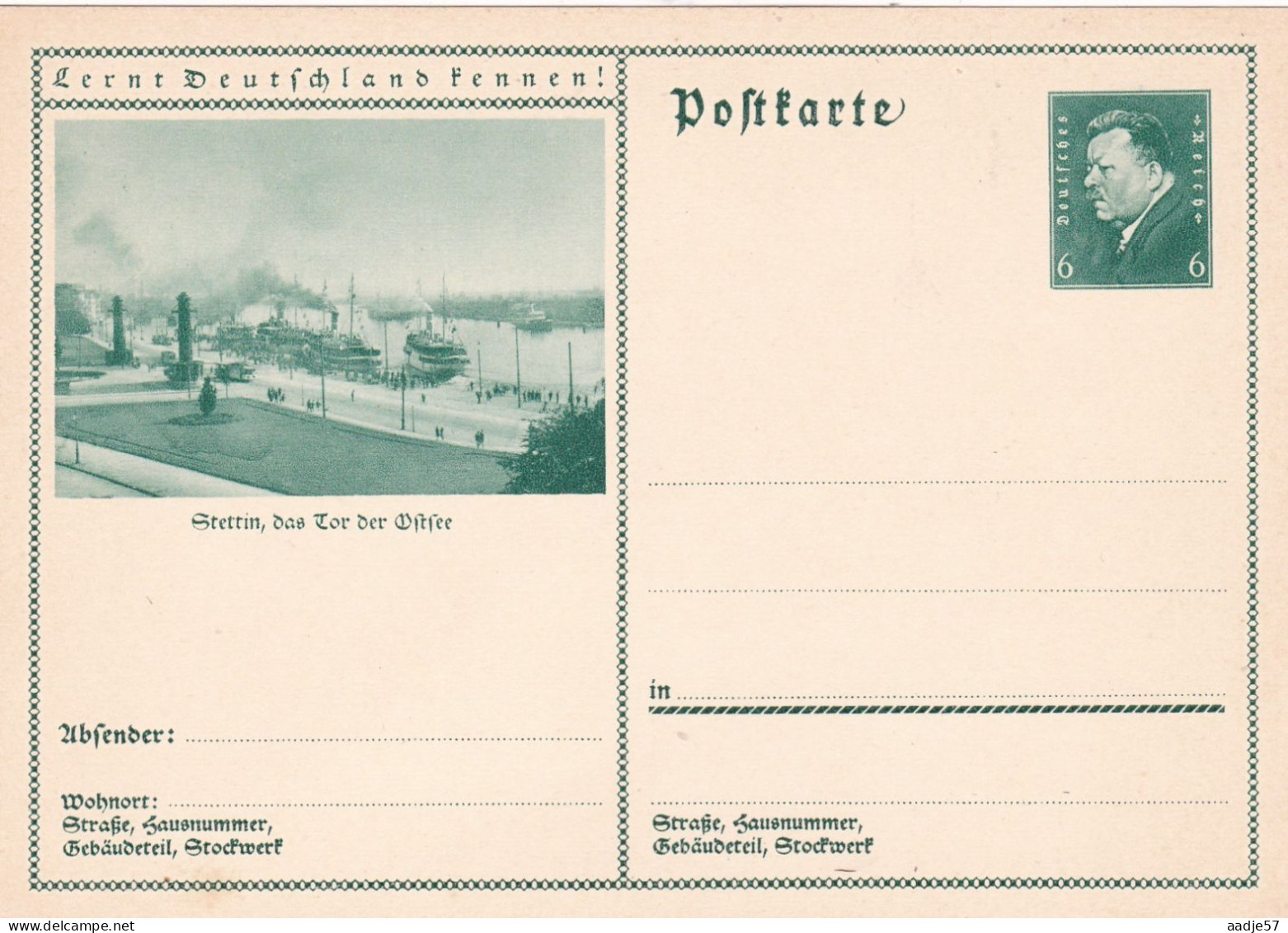 Stettin Tor Der Ostsee - Bildpostkarte 1934 -  Mint - Postkarten