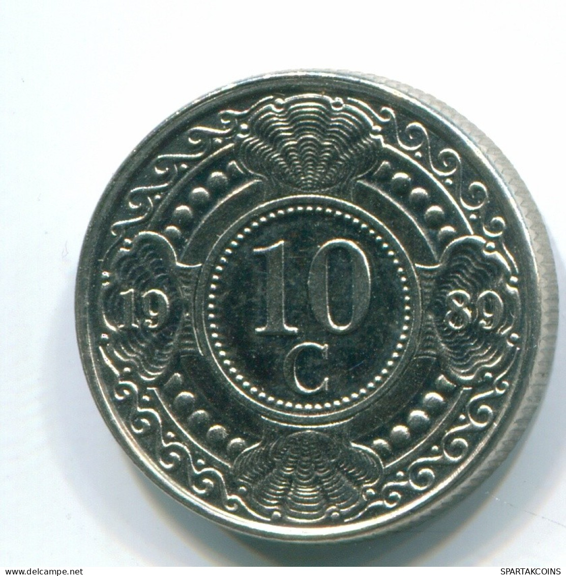 10 CENTS 1989 ANTILLES NÉERLANDAISES Nickel Colonial Pièce #S11312.F.A - Netherlands Antilles