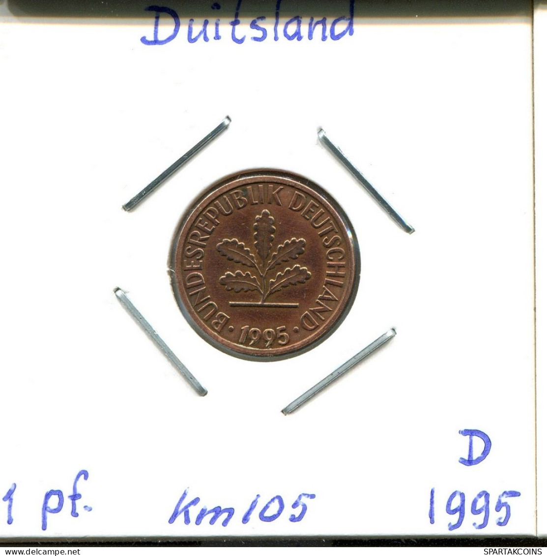 1 PFENNIG 1995 D BRD DEUTSCHLAND Münze GERMANY #DC128.D.A - 1 Pfennig