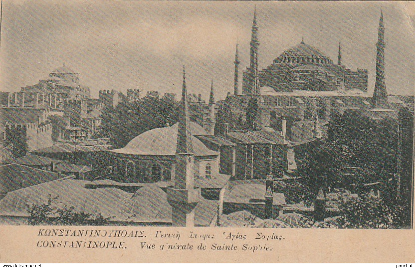 NE 11- TURQUIE - CONSTANTINOPLE - VUE GENERALE DE SAINTE SOPHIE  - 2 SCANS - Türkei