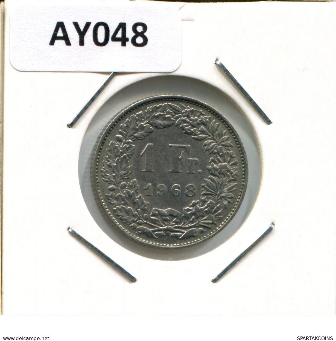 1 FRANC 1968 SWITZERLAND Coin #AY048.3.U.A - Andere & Zonder Classificatie