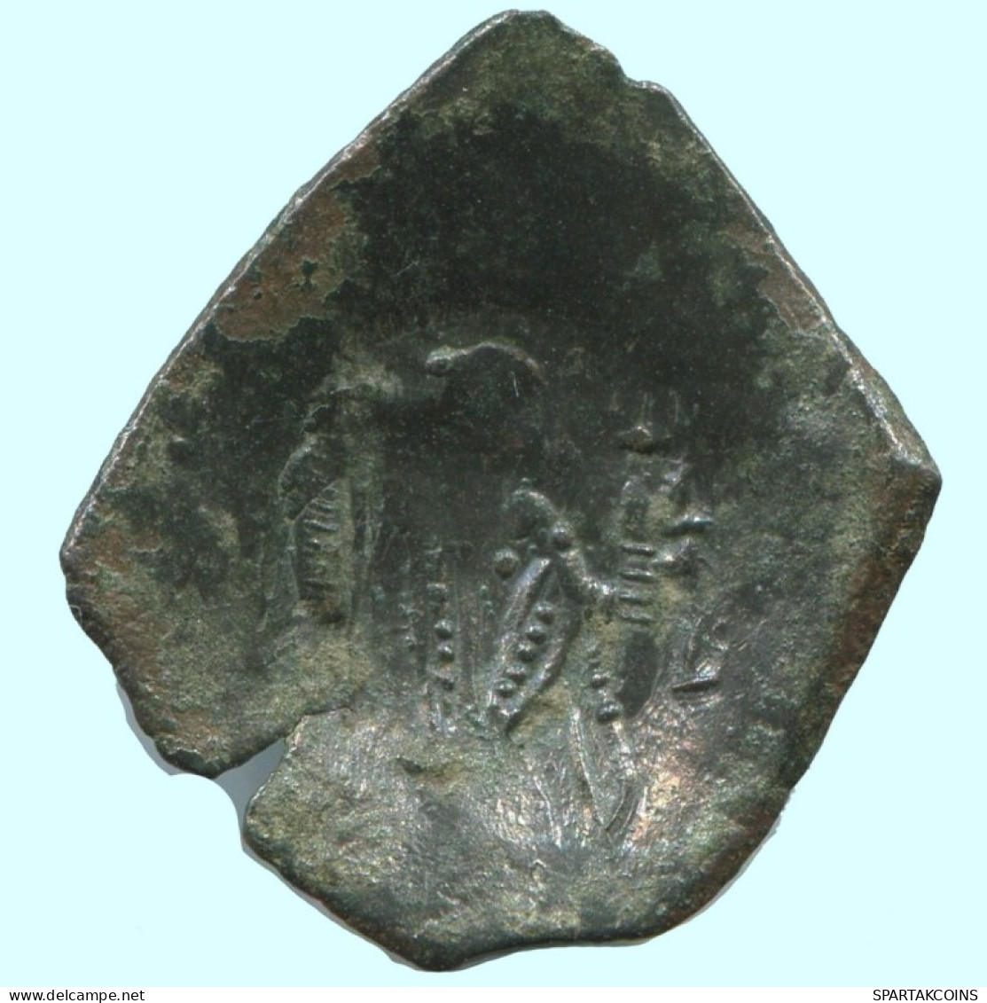 Auténtico Original Antiguo BYZANTINE IMPERIO Trachy Moneda 1g/21mm #AG647.4.E.A - Byzantine
