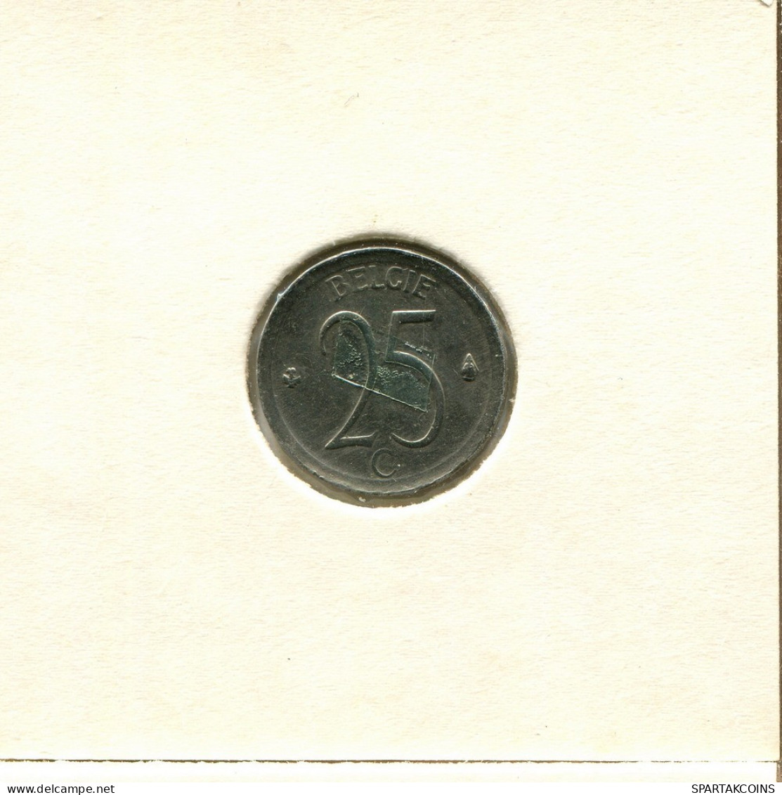 25 CENTIMES 1966 DUTCH Text BELGIQUE BELGIUM Pièce #BB153.F.A - 25 Centimes