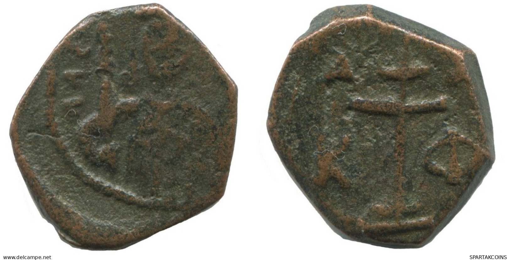 CRUSADER CROSS Authentic Original MEDIEVAL EUROPEAN Coin 1.3g/15mm #AC233.8.E.A - Otros – Europa