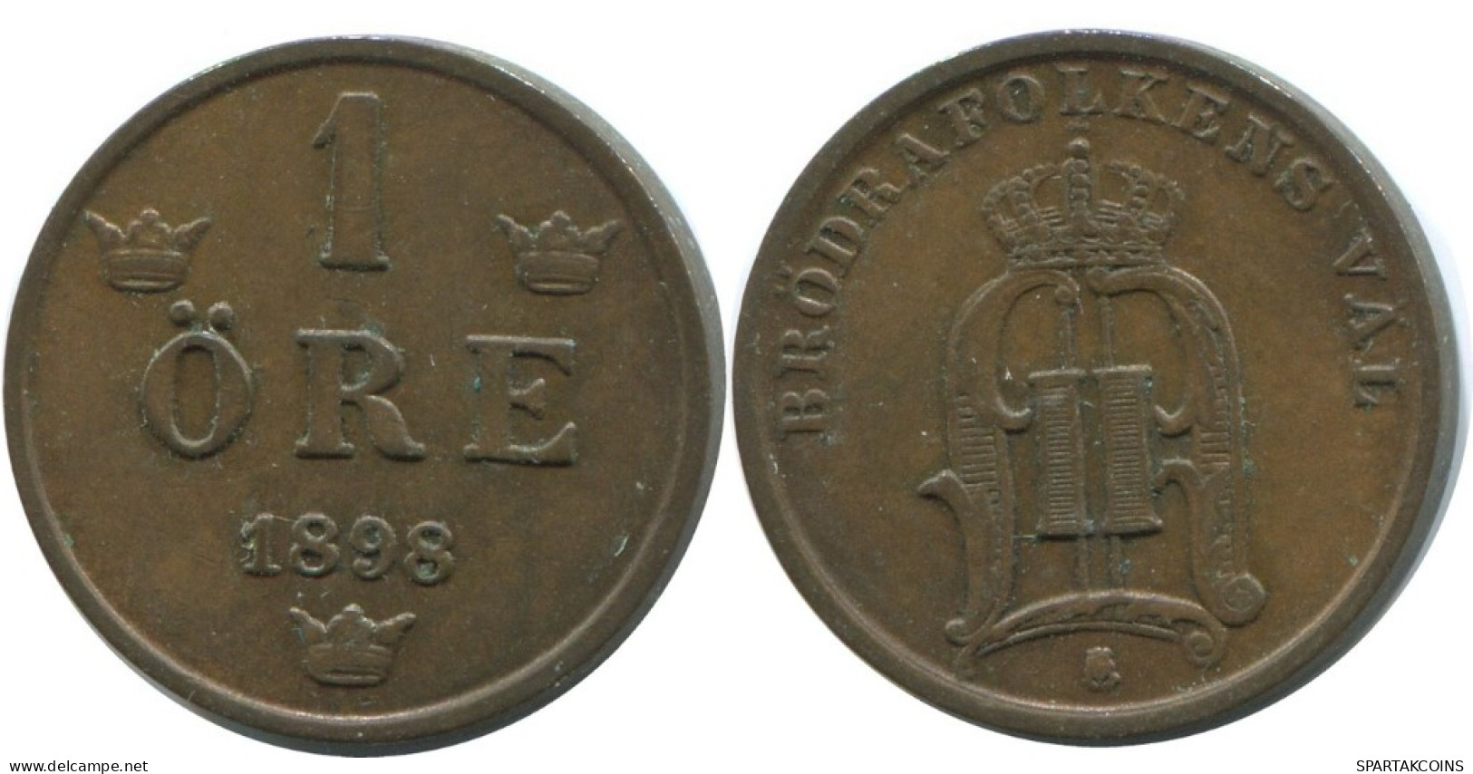 1 ORE 1898 SUECIA SWEDEN Moneda #AD256.2.E.A - Suède