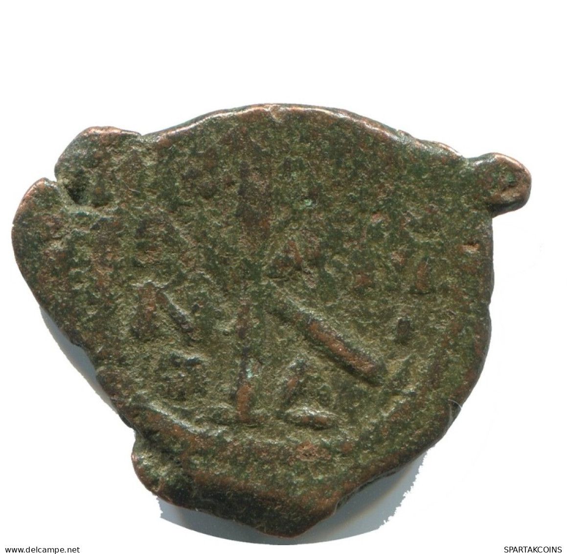 FLAVIUS JUSTINUS II 1/2 FOLLIS Antique BYZANTIN Pièce 4.3g/25mm #AB387.9.F.A - Byzantine