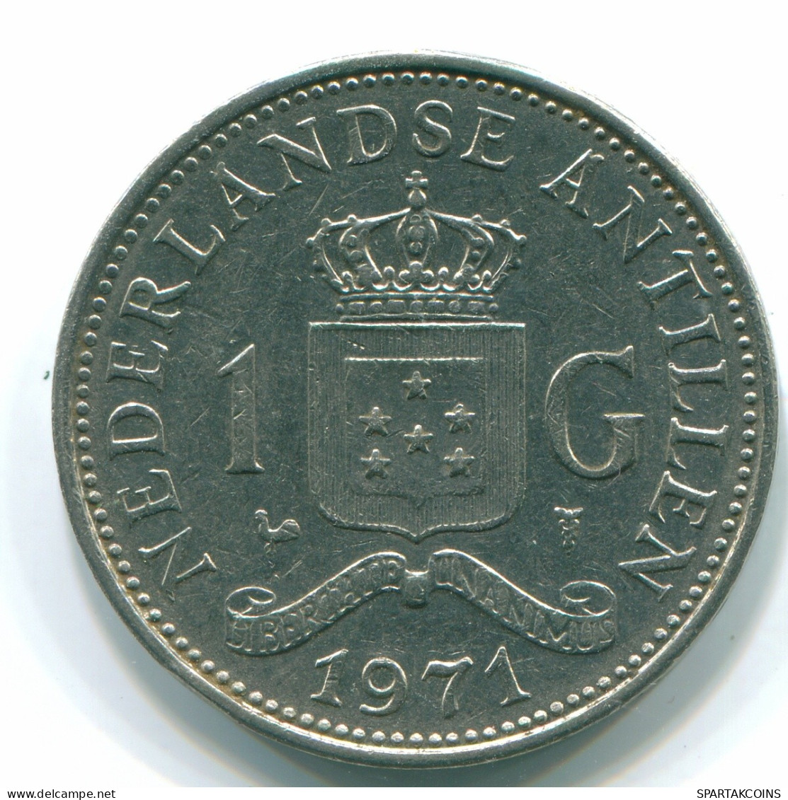 1 GULDEN 1971 NIEDERLÄNDISCHE ANTILLEN Nickel Koloniale Münze #S11939.D.A - Netherlands Antilles