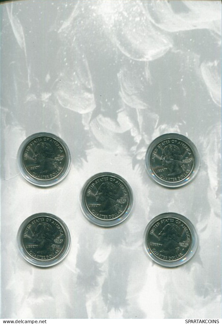 US 2002 COMMEMORATIVE 50 STATE QUARTER SET 5 Coin UNC #SET1076.7.U.A - 1999-2009: State Quarters