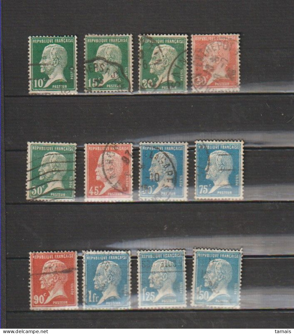 1923 N°170 à 181 Série Pasteur Oblitérés (lot 205) - Used Stamps