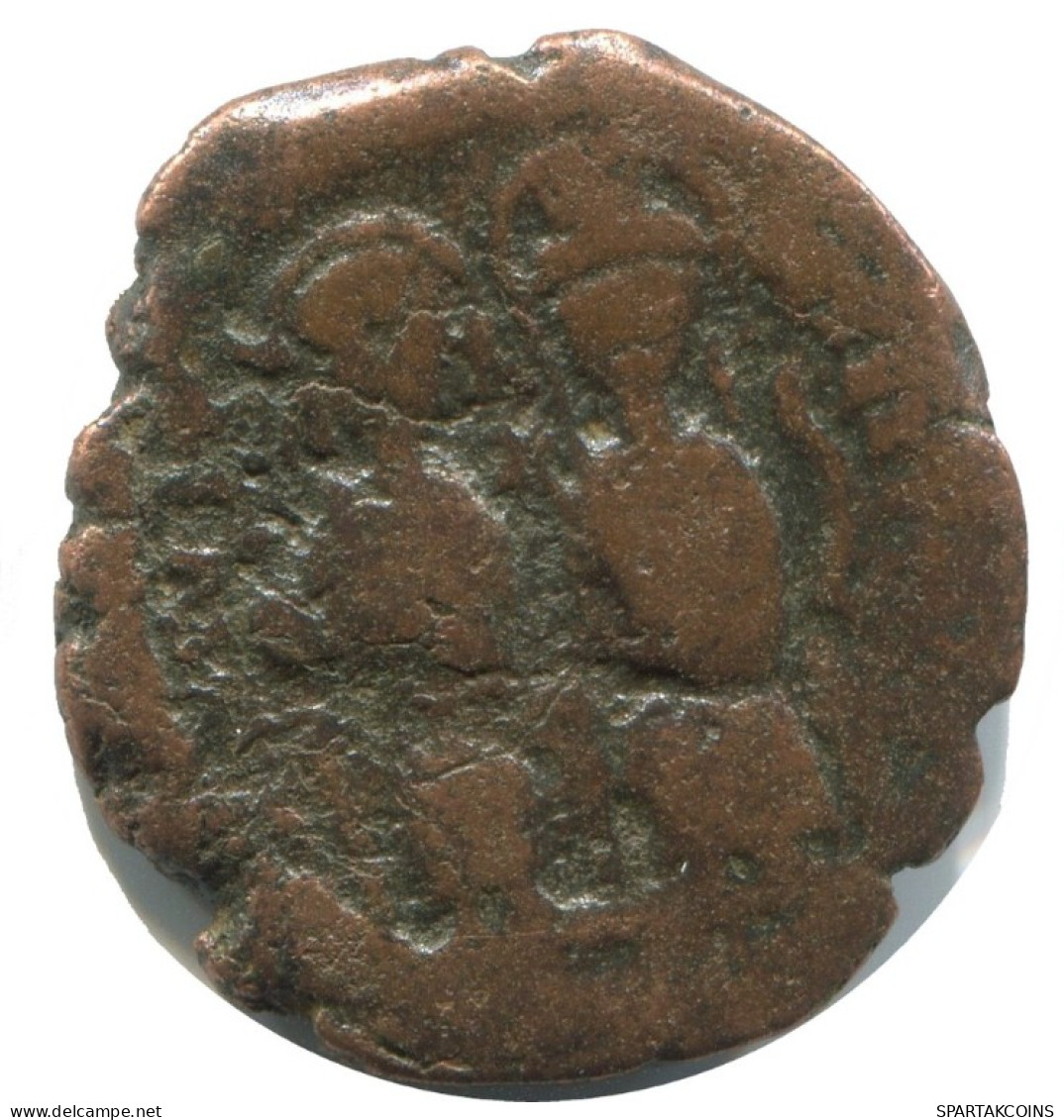 FLAVIUS JUSTINUS II 1/2 FOLLIS Antique BYZANTIN Pièce 5.2g/24mm #AB347.9.F.A - Byzantinische Münzen
