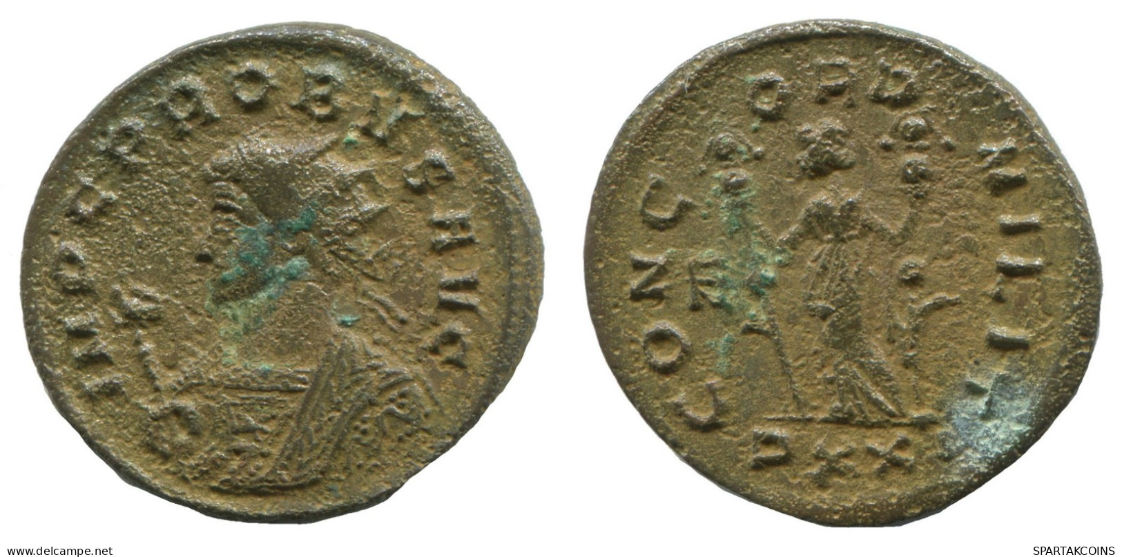 PROBUS ANTONINIANUS Ticinum E/pxxi Concord Milit 3.5g/23mm #NNN1689.18.D.A - The Military Crisis (235 AD Tot 284 AD)