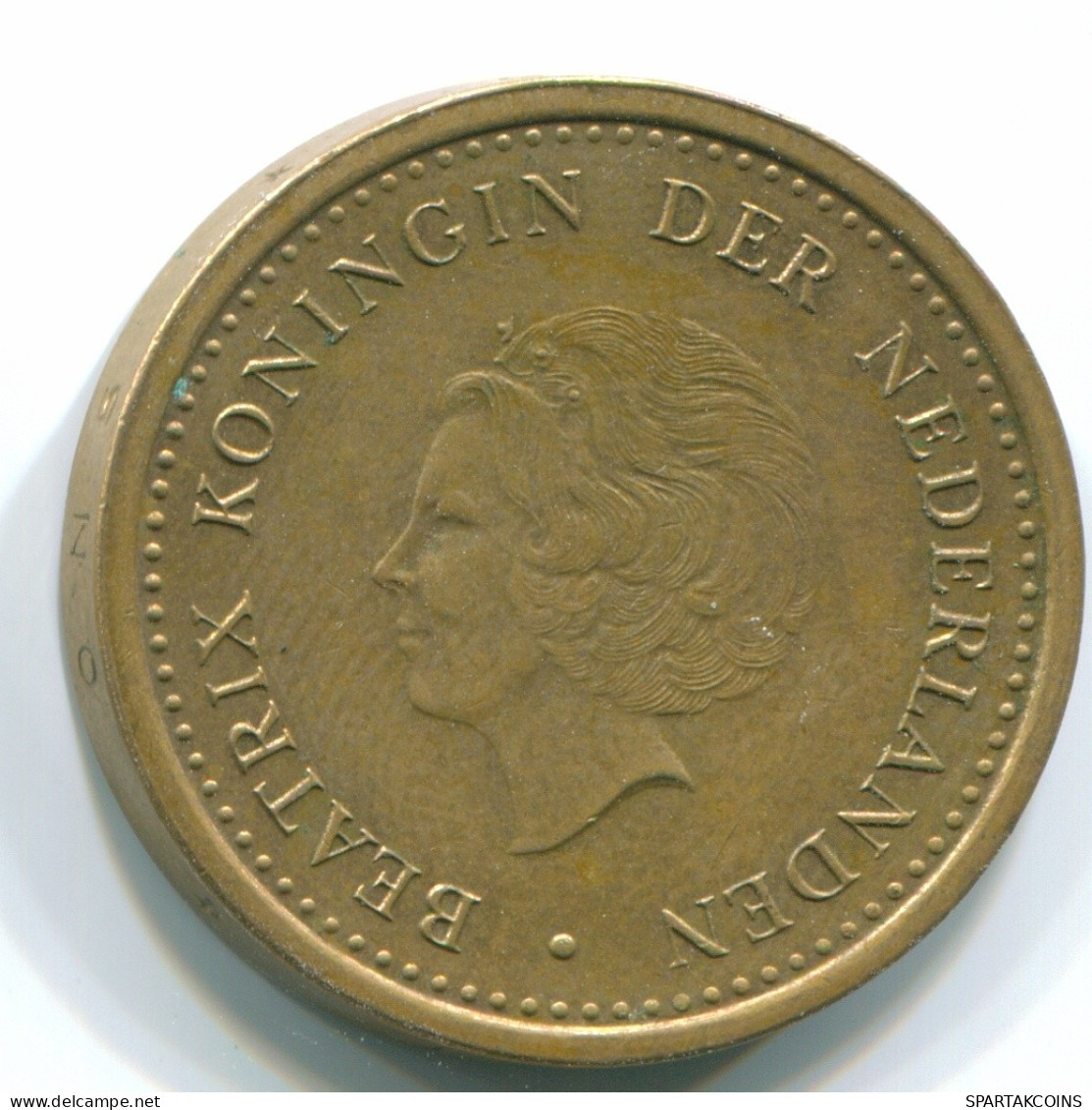 1 GULDEN 1993 NETHERLANDS ANTILLES Aureate Steel Colonial Coin #S12158.U.A - Antilles Néerlandaises