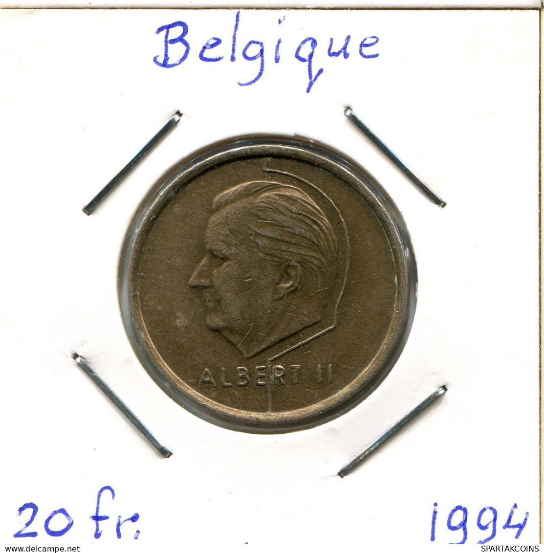 20 FRANCS 1994 FRENCH Text BELGIQUE BELGIUM Pièce #BA672.F.A - 20 Frank