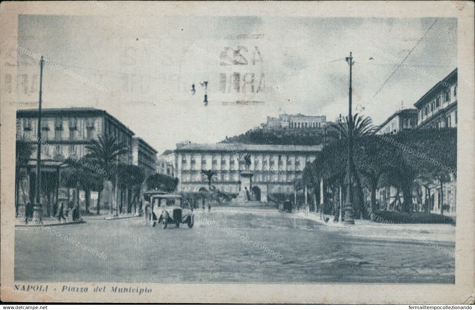 Z710 Cartolina Napoli Citta' Piazza Del Municipio Campania - Napoli (Naples)