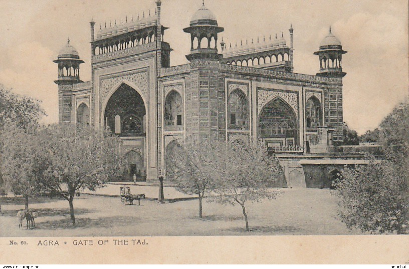 NE 13 -  INDE - AGRA - GATE OF THE TAJ - 2 SCANS - Indien