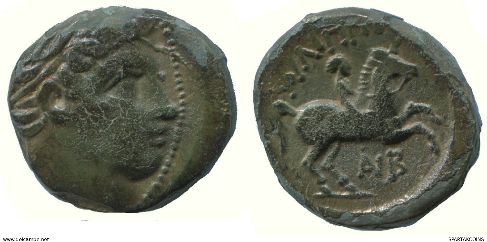 MACEDONIAN KINGDOM PHILIP II 359-336 BC APOLLO HORSEMAN 5.9g/18mm #AA013.58.E.A - Greche