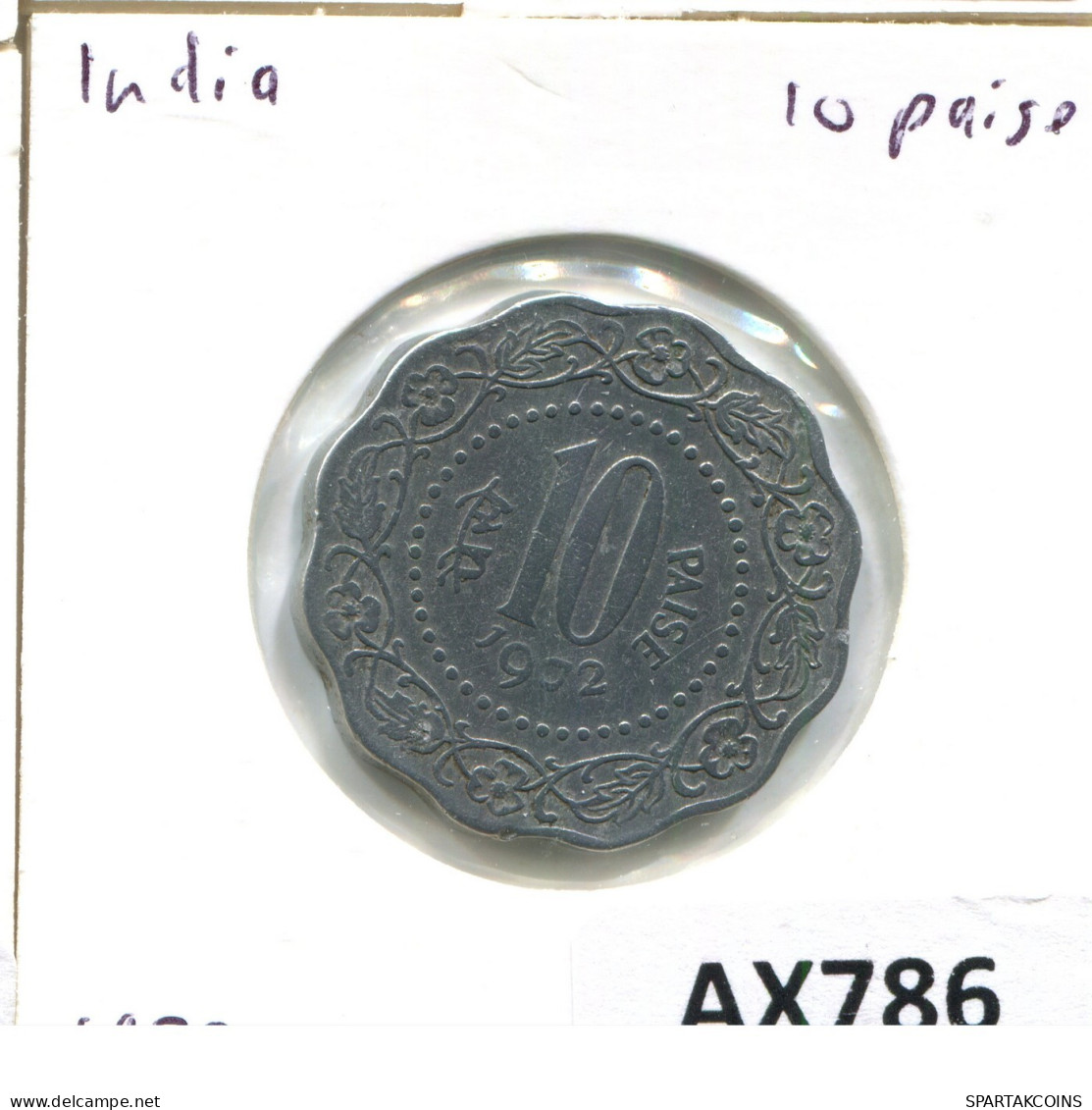 10 PAISE 1972 INDIA Moneda #AX786.E.A - India