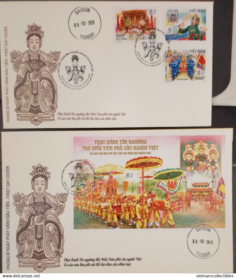 Vietnam Viet Nam FDC 2020 : MOTHER GODDESSES OF THREE REALMS WORSHIP OF VIETNAMESE / Heritage (Ms1137) - Vietnam