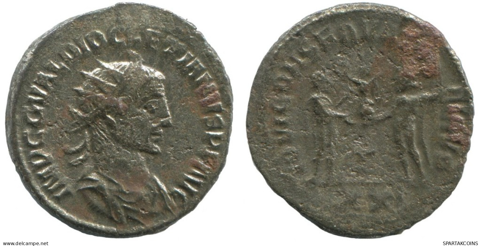 DIOCLETIAN EMPEROR ANTONINIANUS Romano ANTIGUO Moneda 3.1g/21mm #AB026.34.E.A - The Tetrarchy (284 AD To 307 AD)