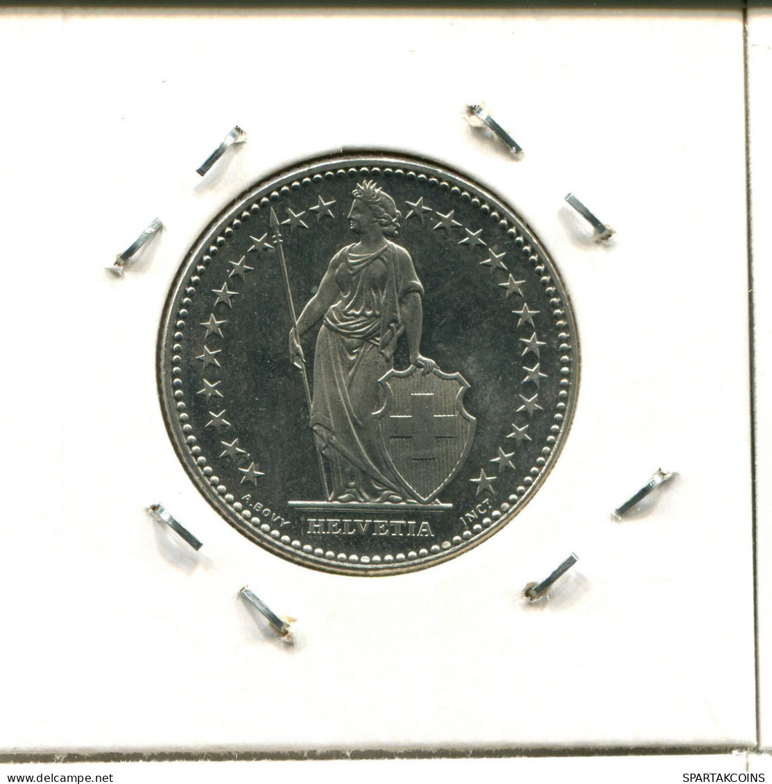 2 FRANCS 1989 B SUIZA SWITZERLAND Moneda #AY085.3.E.A - Otros & Sin Clasificación