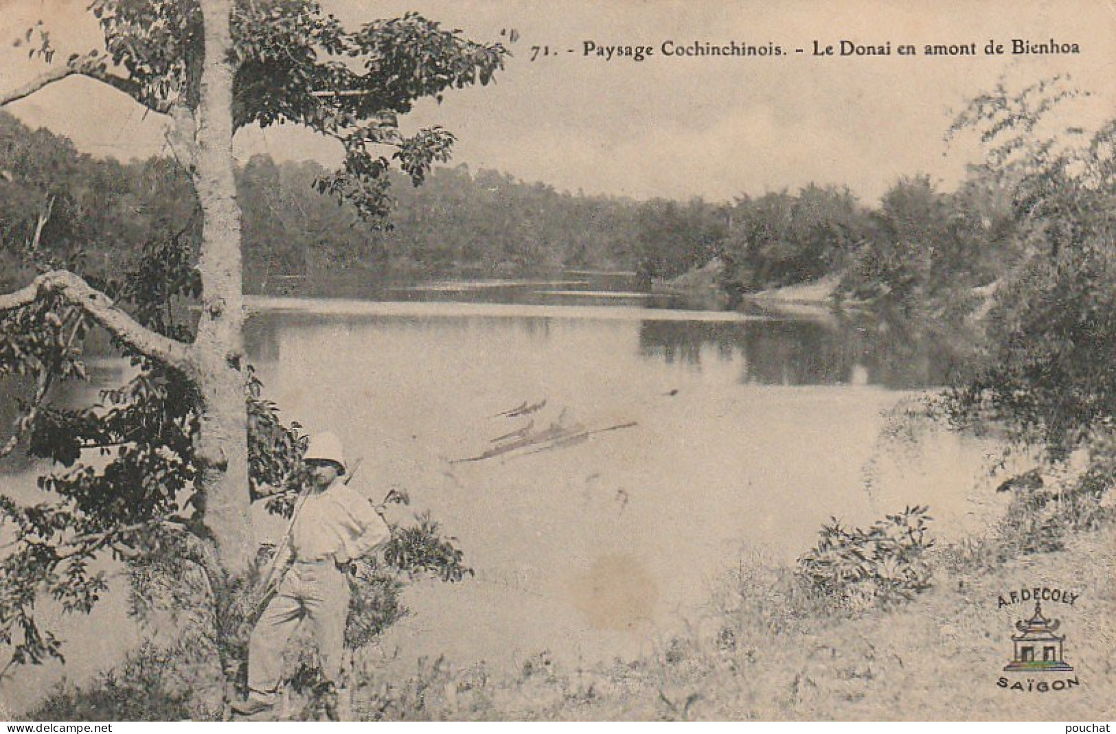 NE 13- PAYSAGE COCHINCHINOIS - LE DONAI EN AMONT DE BIENHOA - 2 SCANS - Viêt-Nam