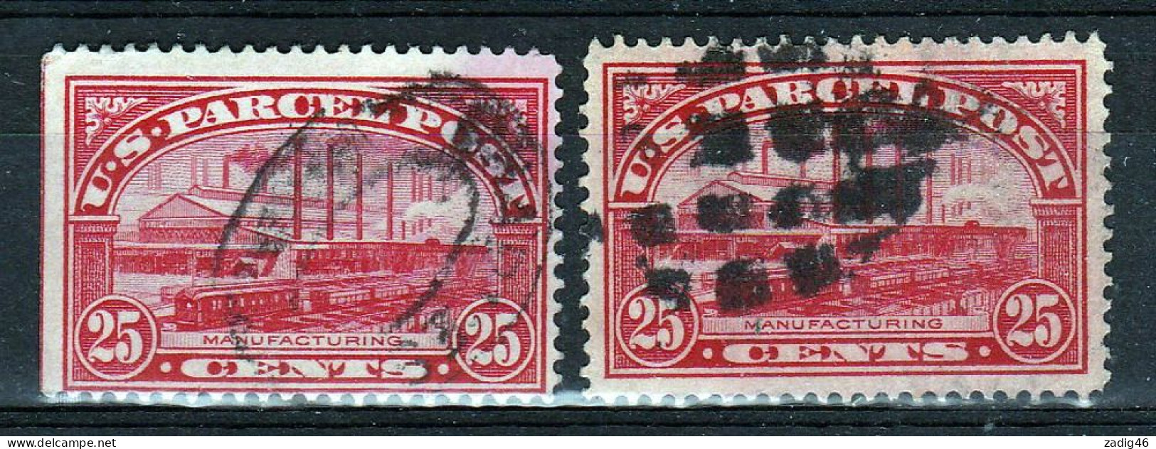 ETATS-UNIS - COLIS POSTAUX - TIMBRE N° 9 X 2 OBLITERES - Other & Unclassified