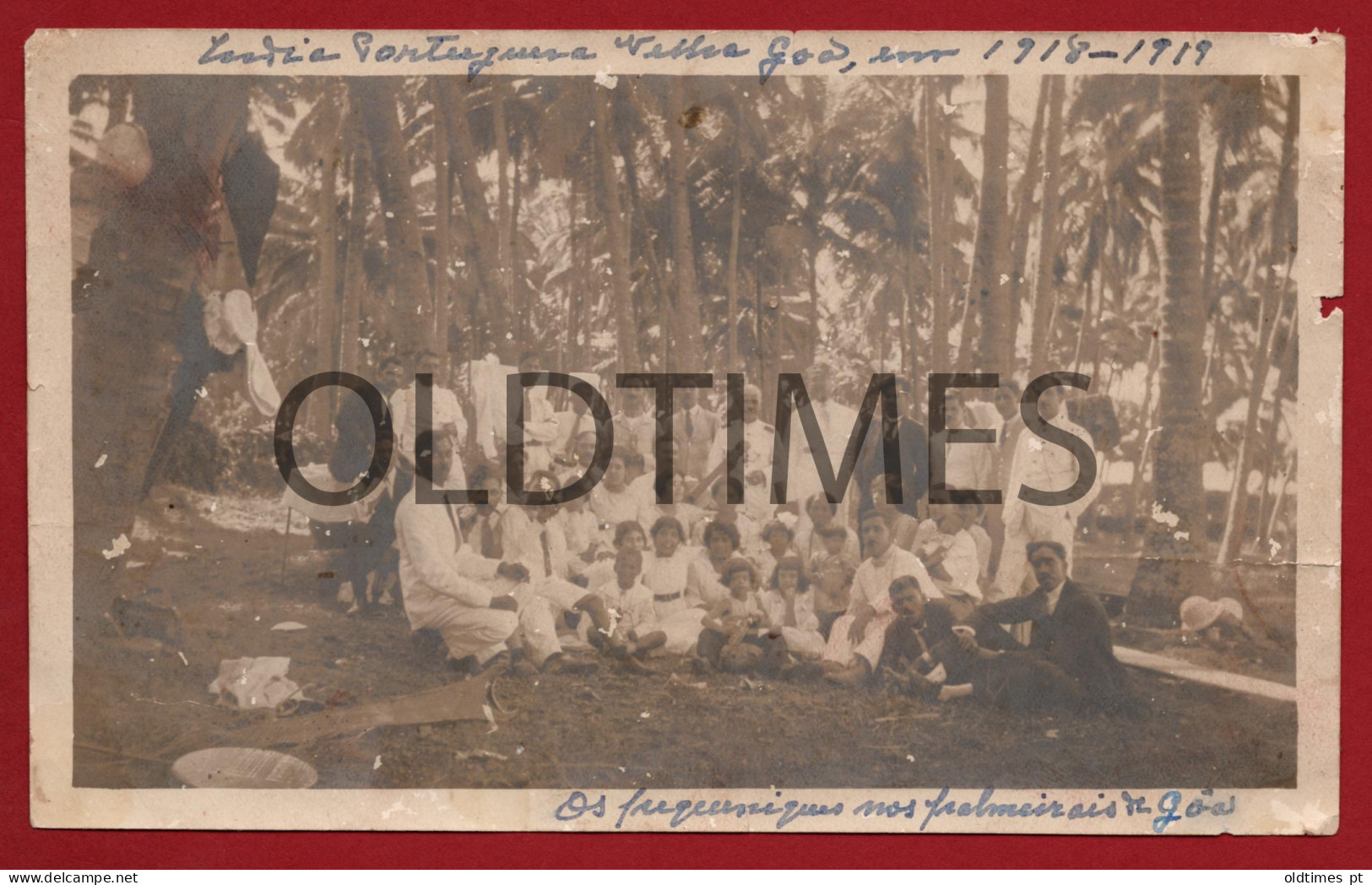 INDIA PORTUGUESA - VELHA GOA - PIQUENIQUE NOS PALMEIRAIS DE GOA - 1918-1919 - Orte