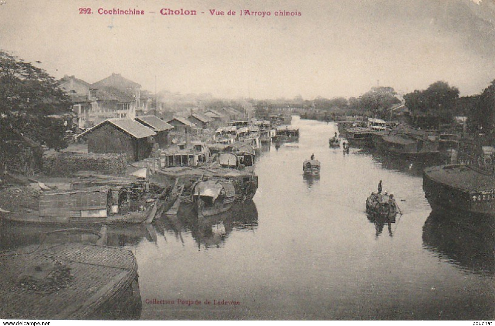 NE 13- COCHINCHINE - CHOLON - VUE DE L' ARROYO CHINOIS - 2 SCANS  - Viêt-Nam