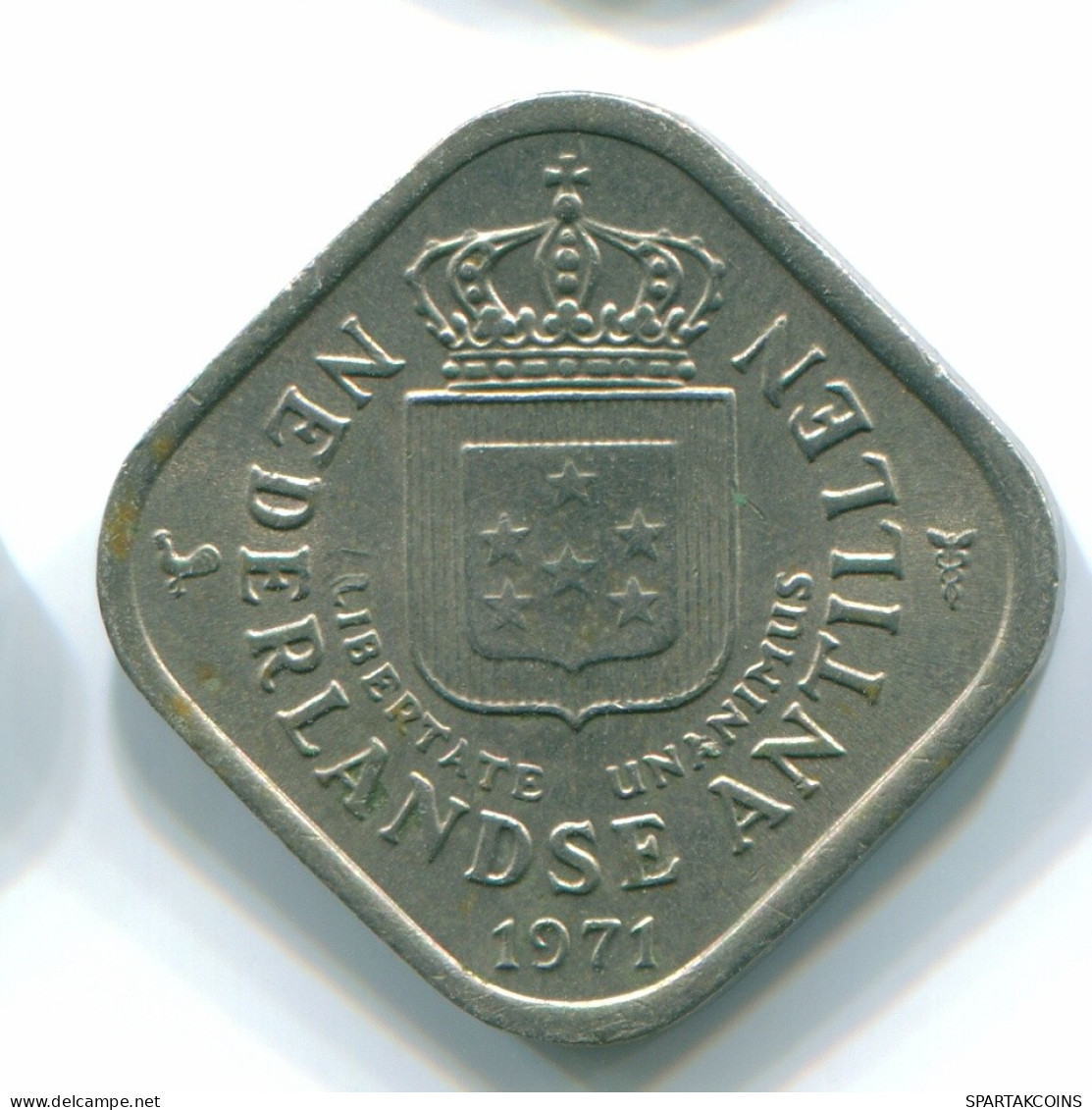 5 CENTS 1971 ANTILLAS NEERLANDESAS Nickel Colonial Moneda #S12204.E.A - Antilles Néerlandaises
