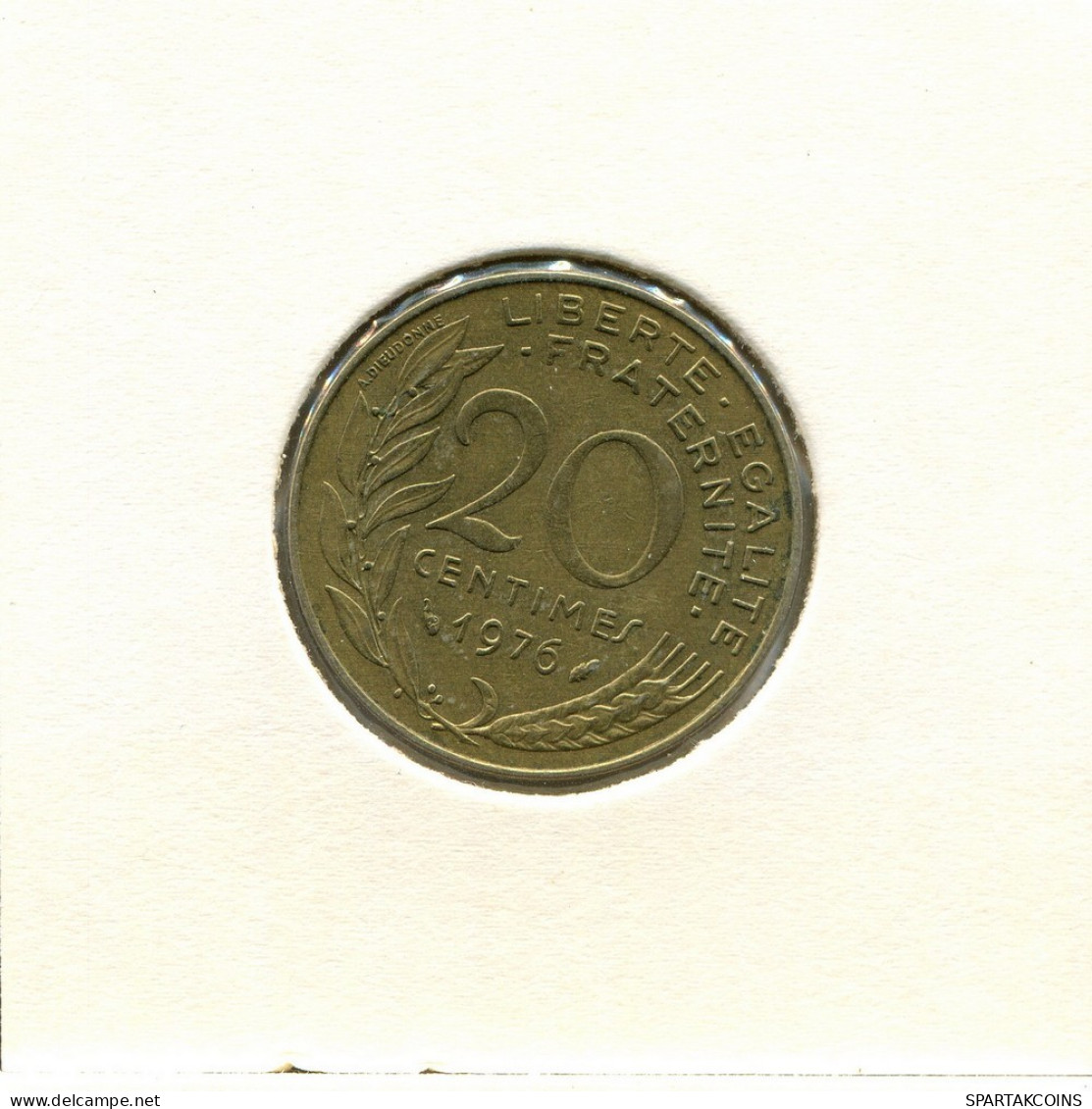 20 CENTIMES 1976 FRANCIA FRANCE Moneda #BB492.E.A - 20 Centimes